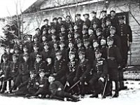 Zakończenie kursu szkolnej kompanii ckm, dowódca kapitan Tadeusz Radziszewski, Biała Podlaska, 10 marca 1935 r.
