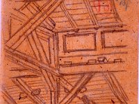 Wewnątrz baraku, Stalag / Oflag 366Z, Obóz jeńców włoskich, Biała Podlaska, 1944, autor: Ercolani Ernesto 1909 - 1974