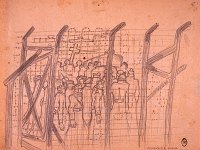 Pogrzeb w Białej Podlaskiej, Stalag / Oflag 366Z, Obóz jeńców włoskich, Biała Podlaska, 1944, autor: Ercolani Ernesto 1909 - 1974
