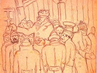 Dystrybucja poczty, Stalag / Oflag 366Z, Obóz jeńców włoskich, Biała Podlaska, 1944, autor: Ercolani Ernesto 1909 - 1974